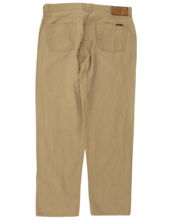Marlboro Classics Mens Straight Casual hlače W40 L34 Beige Cotton