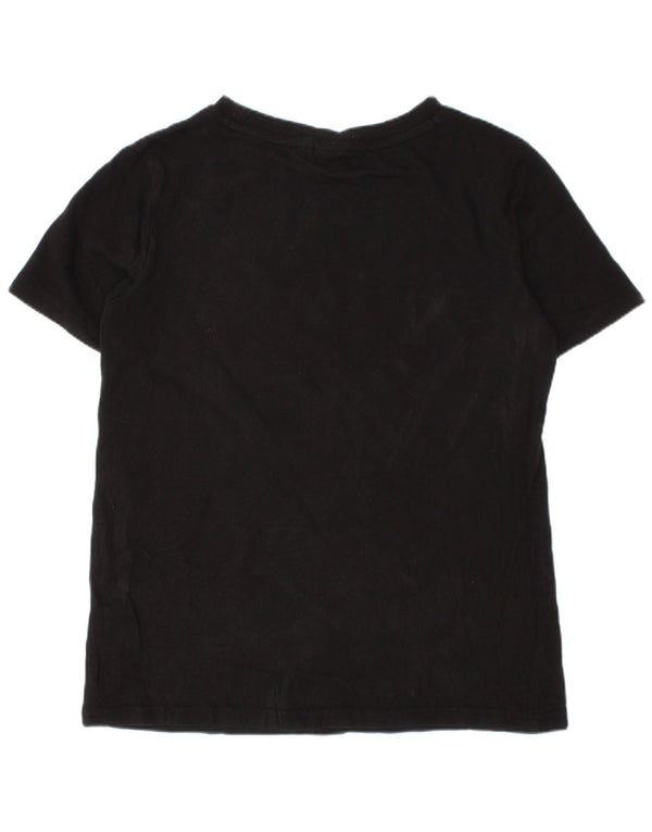 Puma Boys Graphic T-Shirt Top 7-8 Years Small Black Pamuk