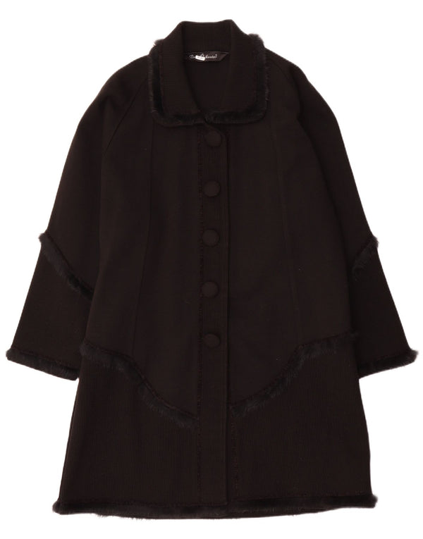 Vintage ženski pleteni kaput UK 16 Large Black Classic