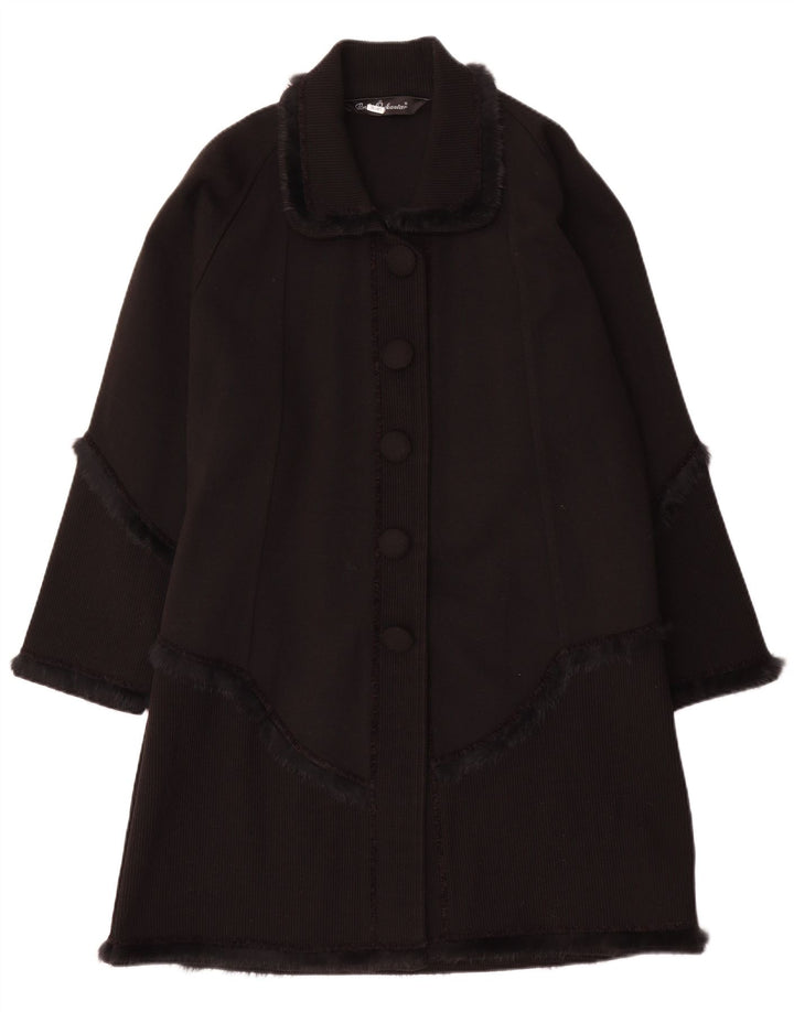 Vintage ženski pleteni kaput UK 16 Large Black Classic