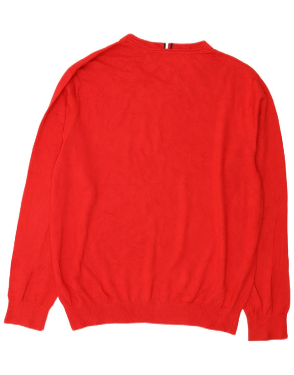 Tommy Hilfiger muški džemper s V-izrezom 2XL, crveni pamuk
