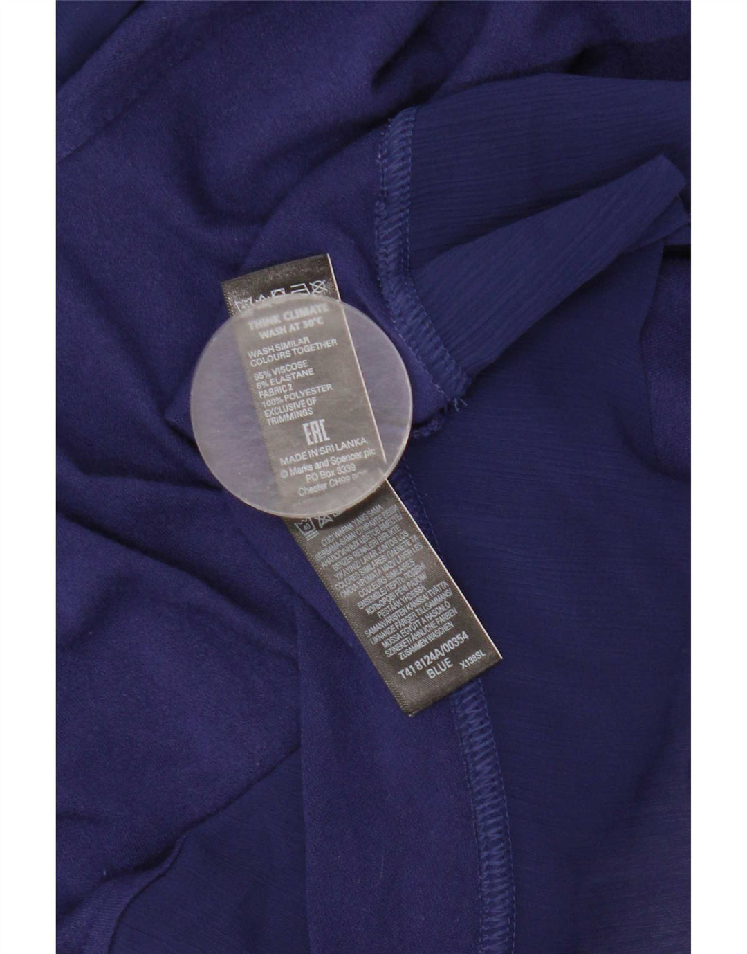 Top ženske bluze Marks & Spencer UK 16 velika tamnoplava viskoza