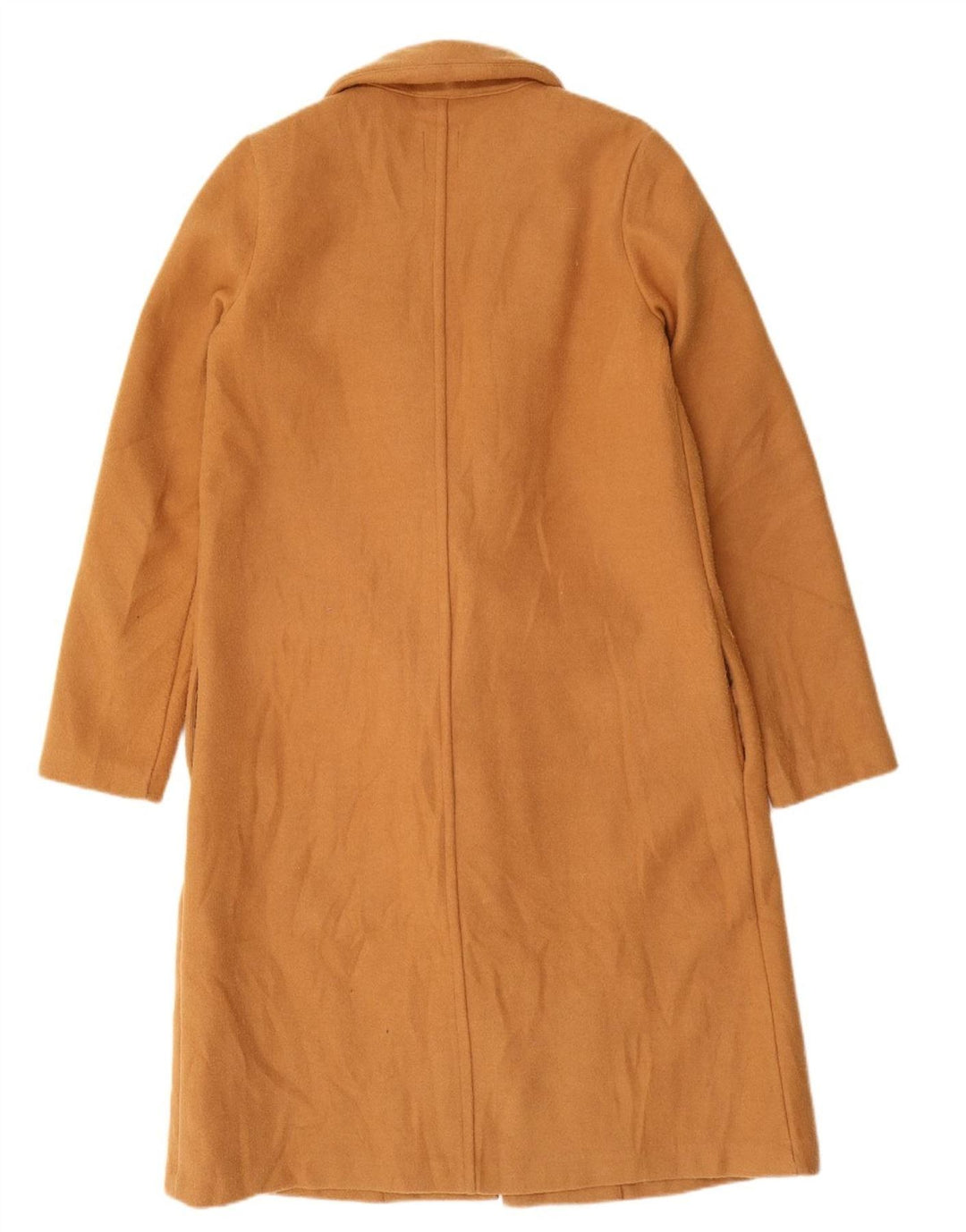 ZARA Womens Open Overcoat UK 10 Small Brown Polyester