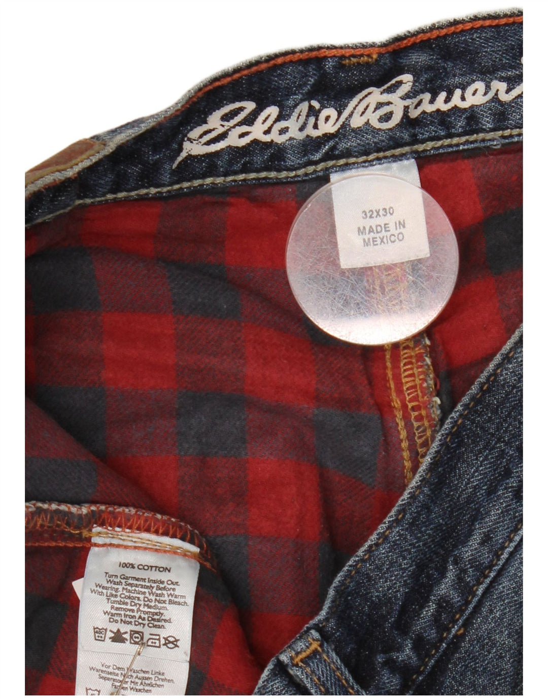 EDDIE BAUER Muške ravne traperice W32 L30 plavi pamuk