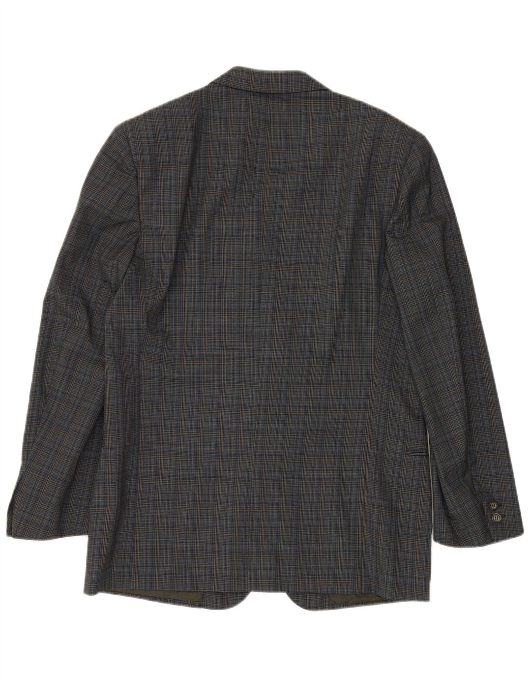 VALENTINO Muška jakna s 2 gumba IT 50 veliki plavi karirani viskoza