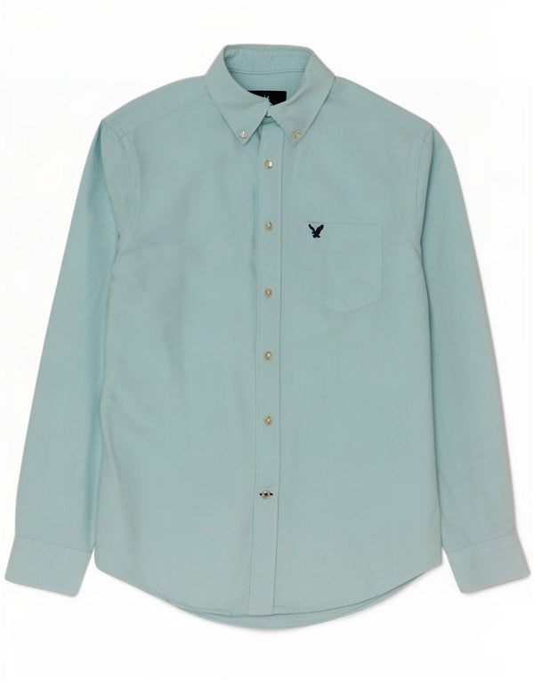 American Eagle Outfitters Mens Classic Fit Shirt Small Turquoise Cotton