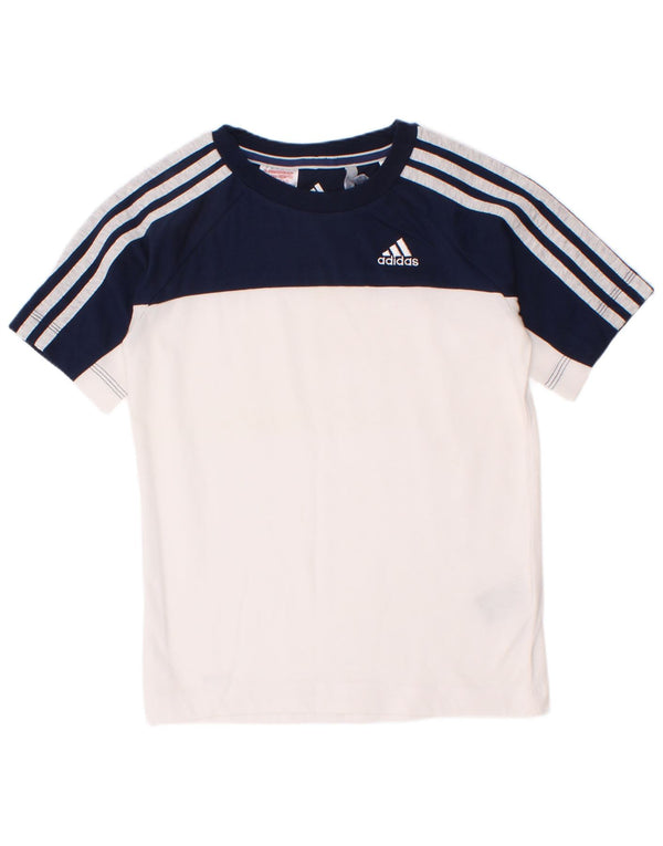 Adidas Boys Climalite majica kratkih rukava 7-8 godina bijeli pamuk u boji