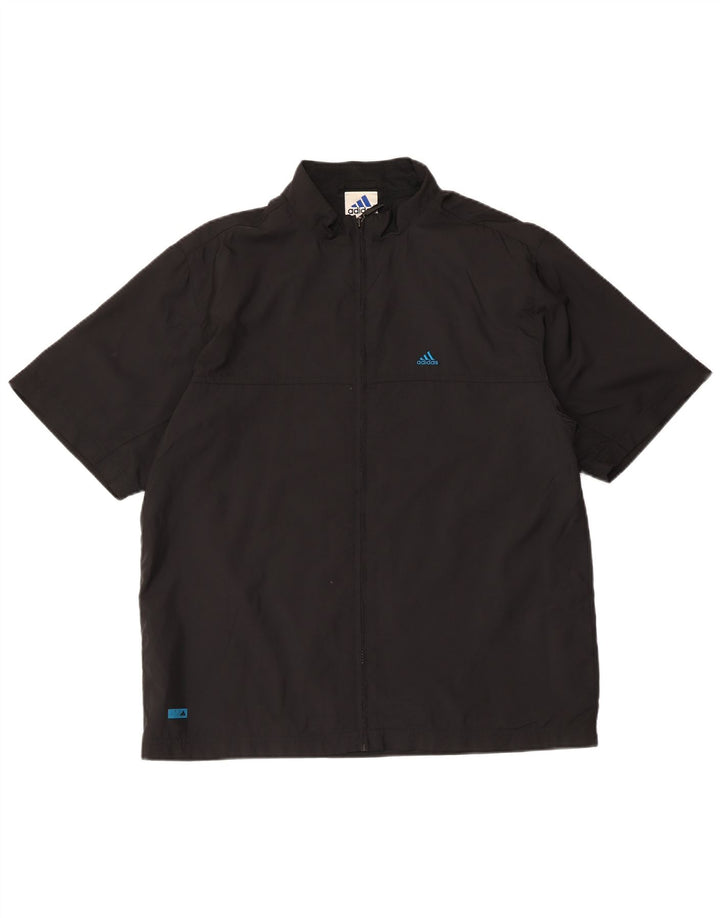 Adidas muška trenirka kratkih rukava, mala crna poliesterska jakna