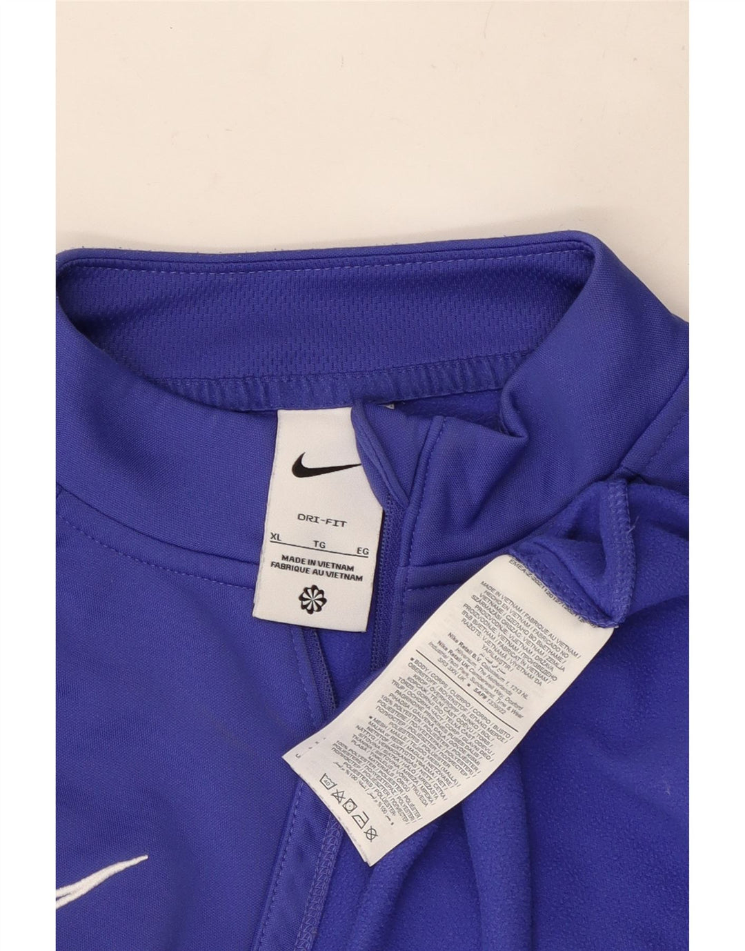 NIKE muška trenirka Dri Fit s patentnim izrezom, gornji dio XL plave poliesterske
