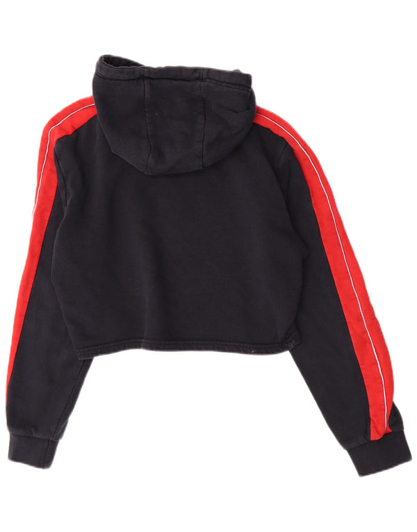 Ellesse Ženska kratko majica s kapuljačom s kapuljačom UK 14 Veliki blok tamnoplave boje