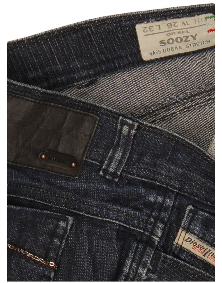 Diesel ženske traperice Soozy Bootcut W26 L32 tamnoplavi pamuk