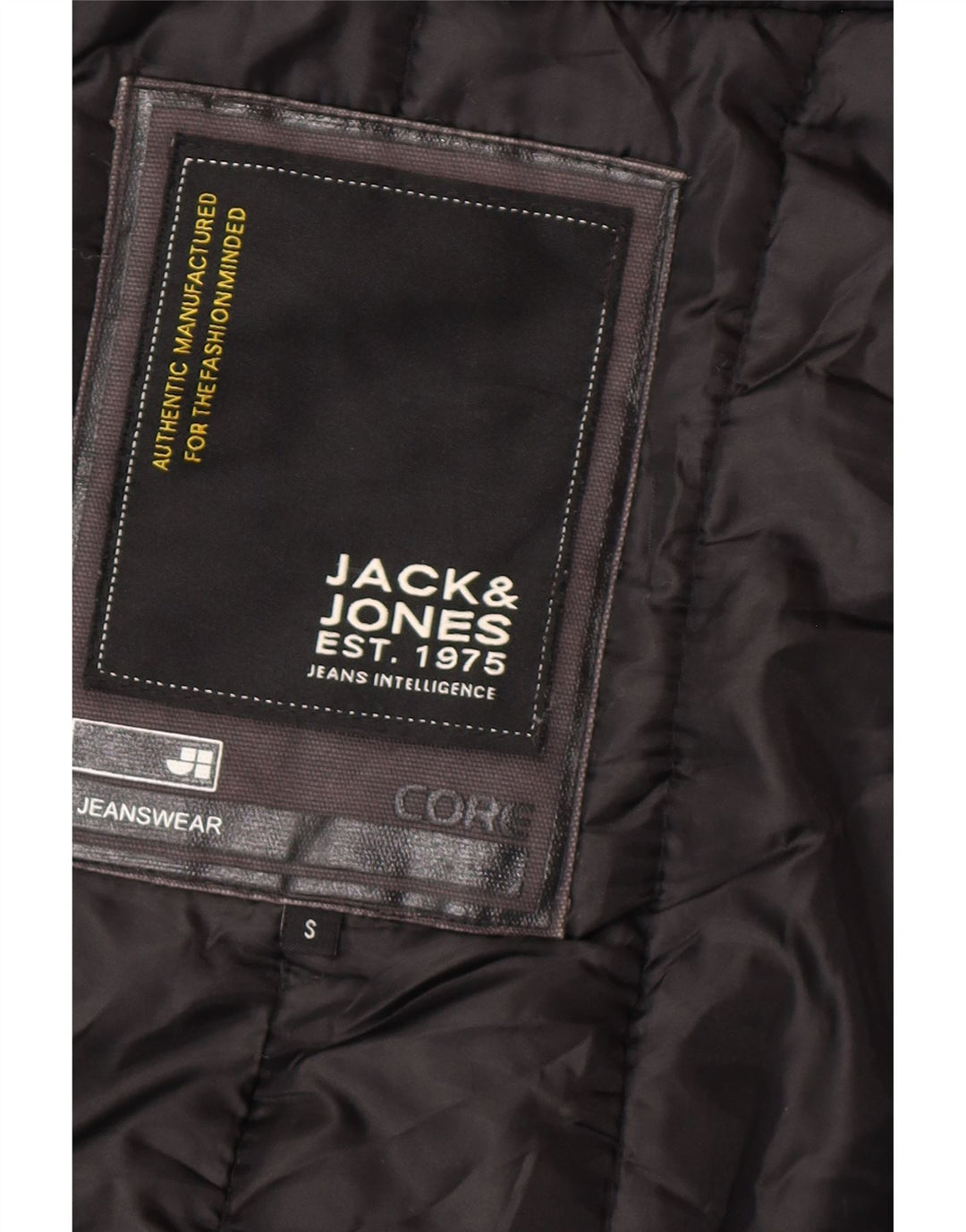 Jack & Jones muška bomber jakna s kapuljačom UK 36 Mala crna poliamidna