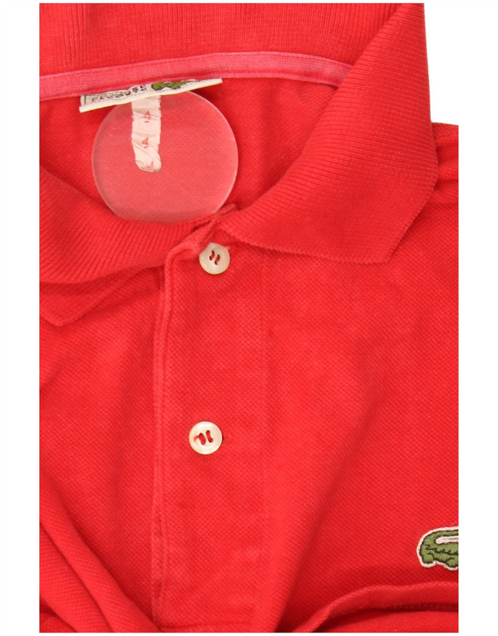 Lacoste muška polo majica dugih rukava, veličina 4, srednje crveni pamuk