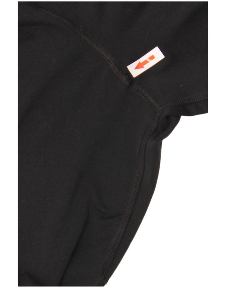Nike Dri Fit majica s izrezom i srednjim gornjim dijelom trenirke od crnog poliestera