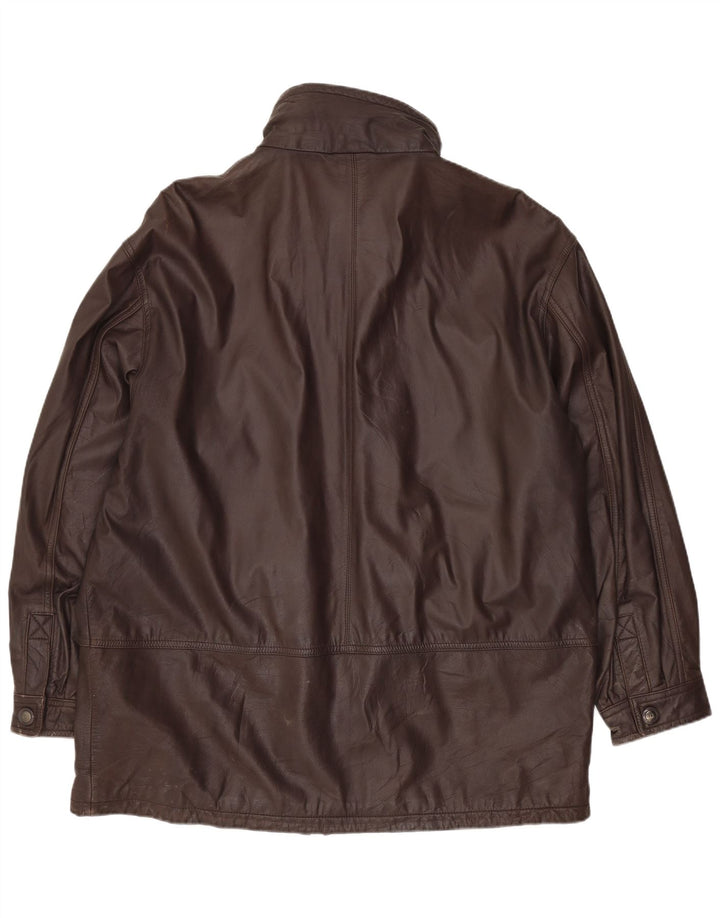 Vintage muška kožna jakna UK 40 velika smeđa koža