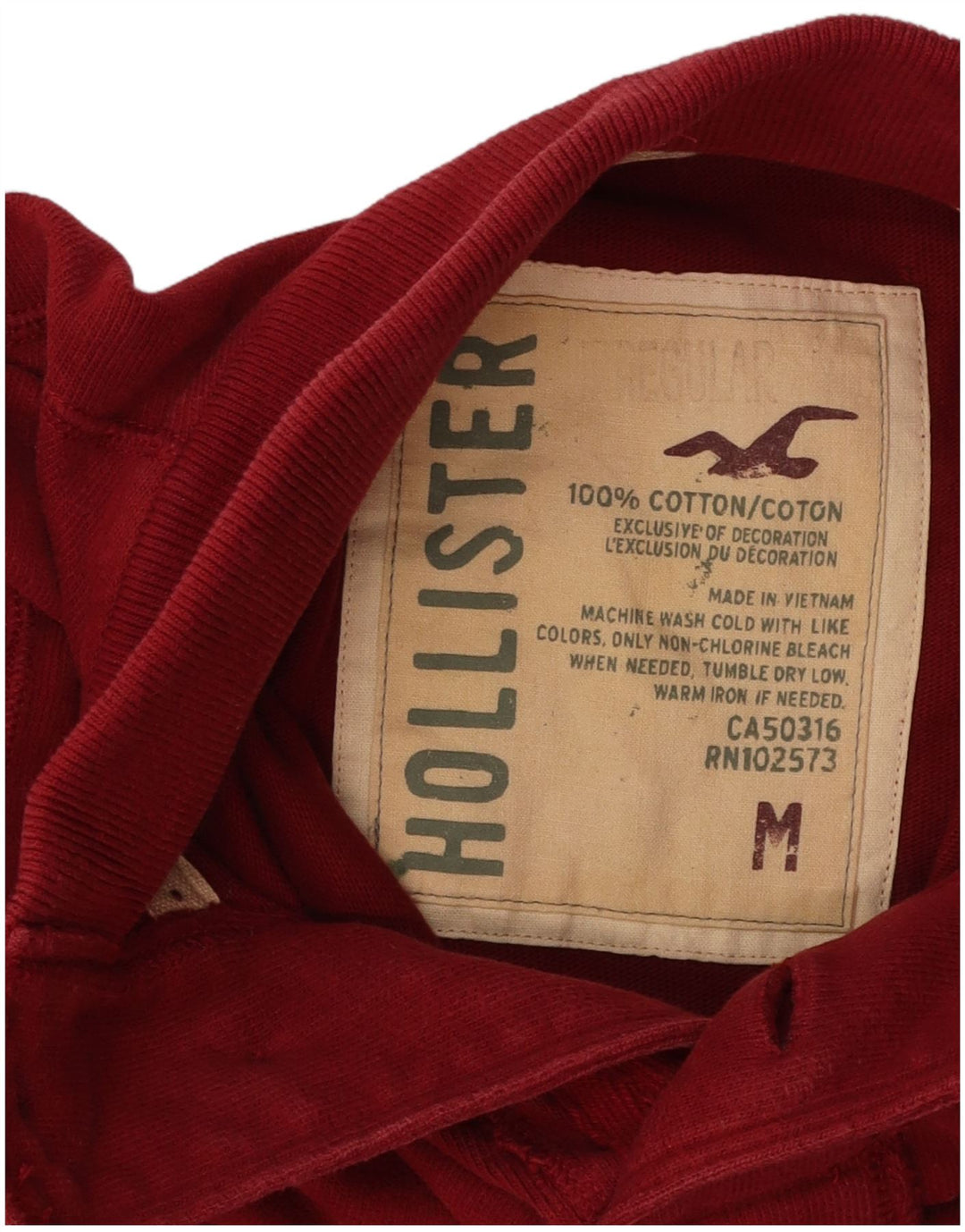 Hollister muška majica s dugmadima i ovratnikom Srednje crveni pamuk