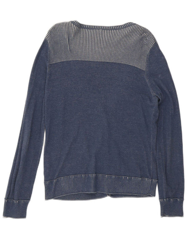 Esprit ženski kardigan pulover UK 18 XL pamuk s plavim prugama