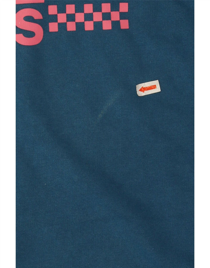 Vans muška majica s grafičkim motivima srednje plavi pamuk