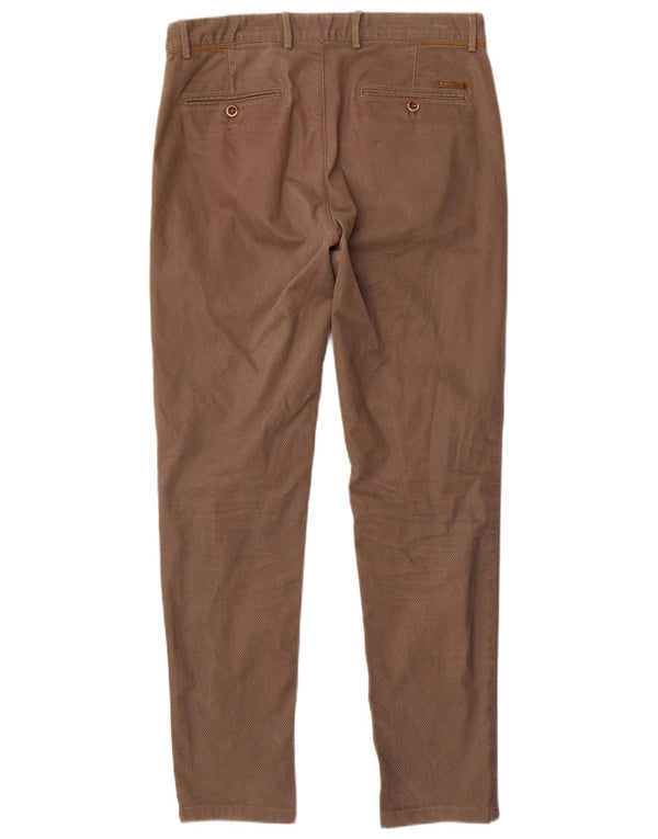 MASSIMO DUTTI Mens Slim Fit Chino Trousers EU 40 Medium W31 L30 Brown