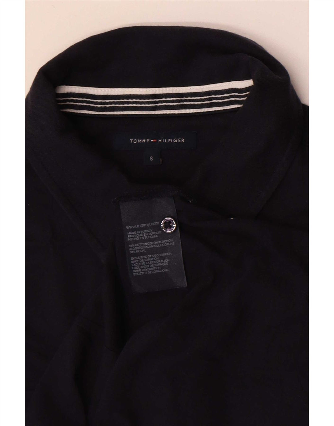 Tommy Hilfiger ženska pulover majica UK 10 Mala tamnoplava pamuk