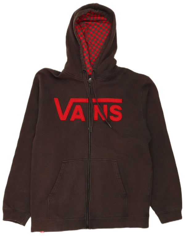 Vans muška majica s kapuljačom s patentnim zatvaračem, veliki sivi pamuk u blokovima boja