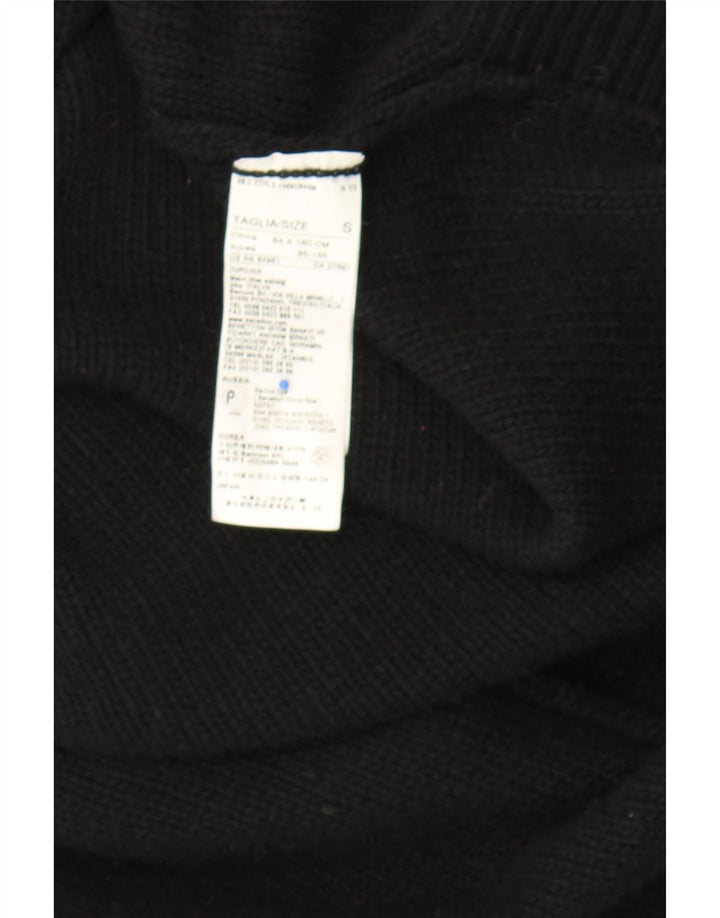 BENETTON Womens Batwing Open Cardigan Sweater UK 10 Small Black Wool Vintage Benetton and Second-Hand Benetton from Messina Hembry 