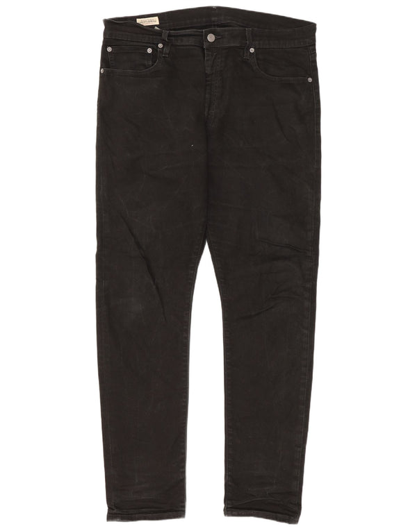 Levi's muške 512 sužene uske traperice W36 L32 crni pamuk