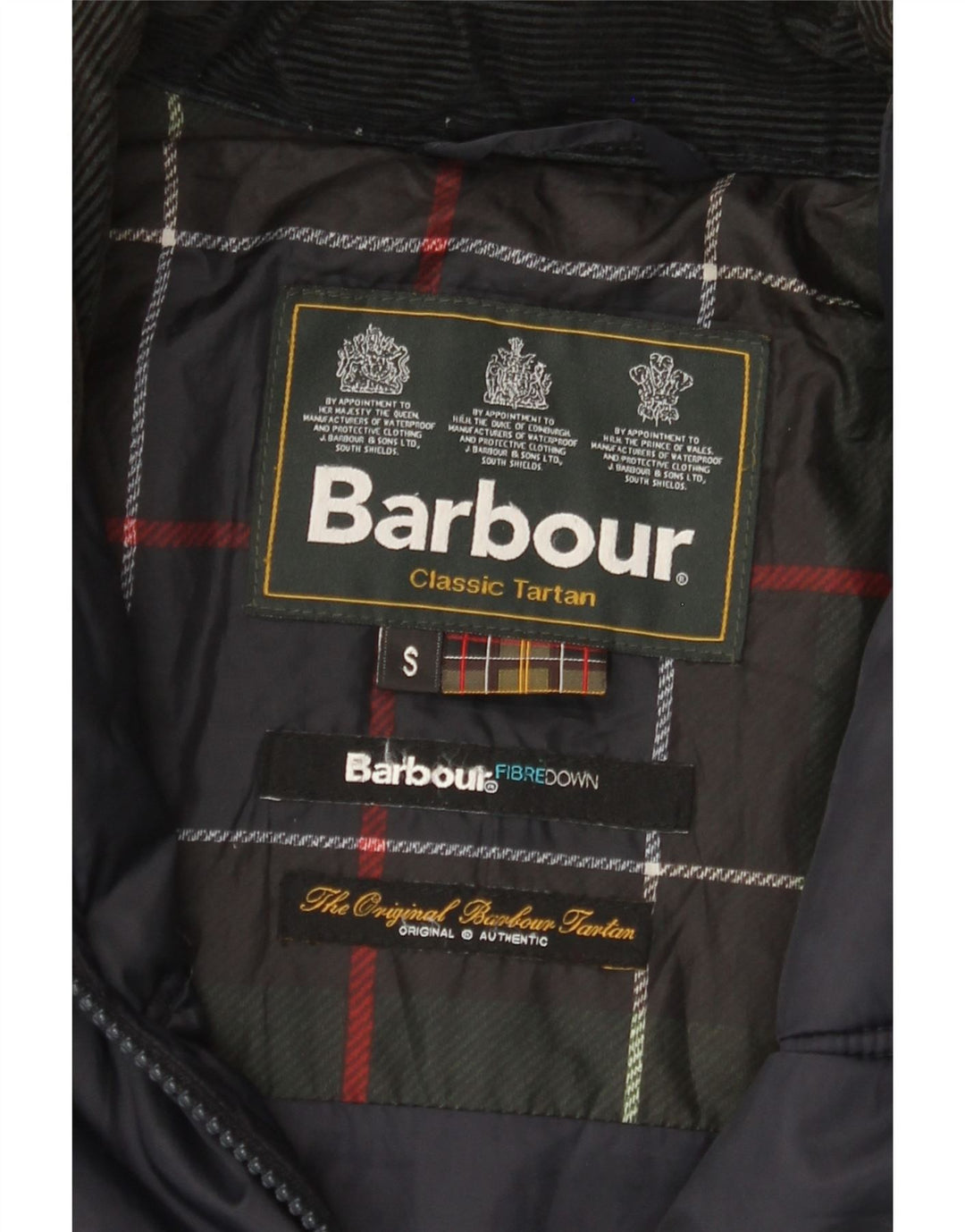 BARBOUR Muška podstavljena jakna UK 36 Mala tamnoplava