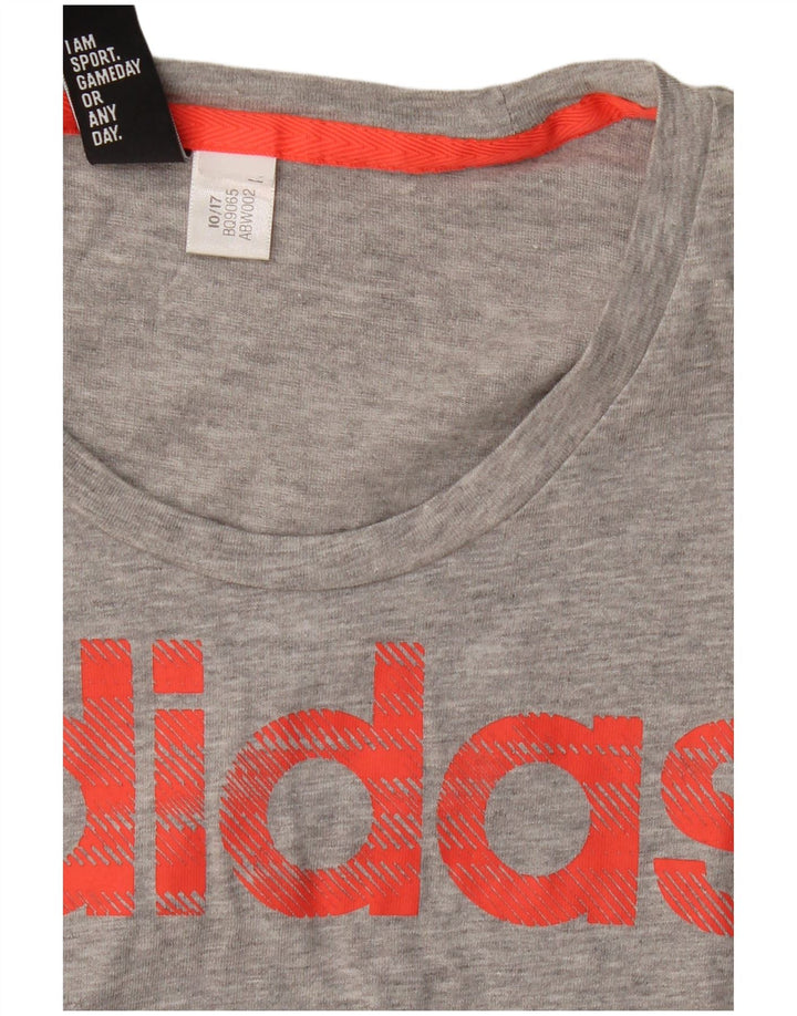 Adidas majica kratkih rukava s grafičkim motivima UK 12 srednje siva