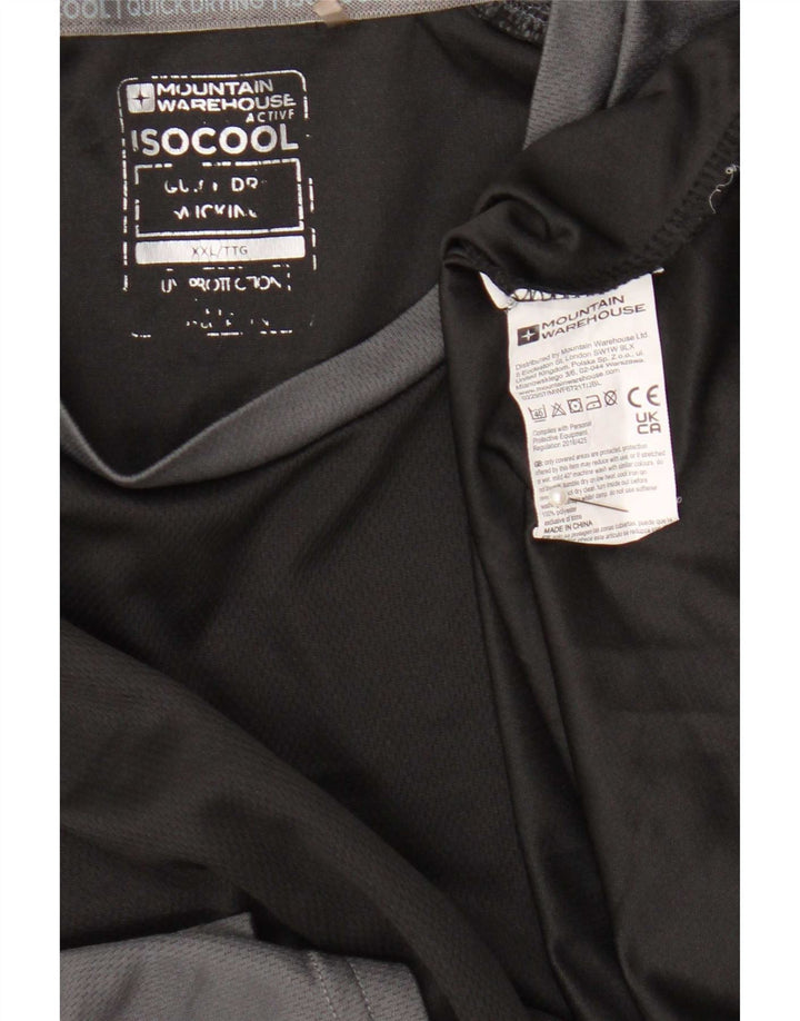 Mountain Warehouse Muška IsoCool majica kratkih rukava 2XL sivi poliester u boji