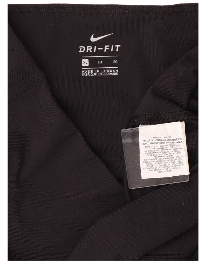 NIKE ženske Dri Fit tajice UK 18 XL crni najlon