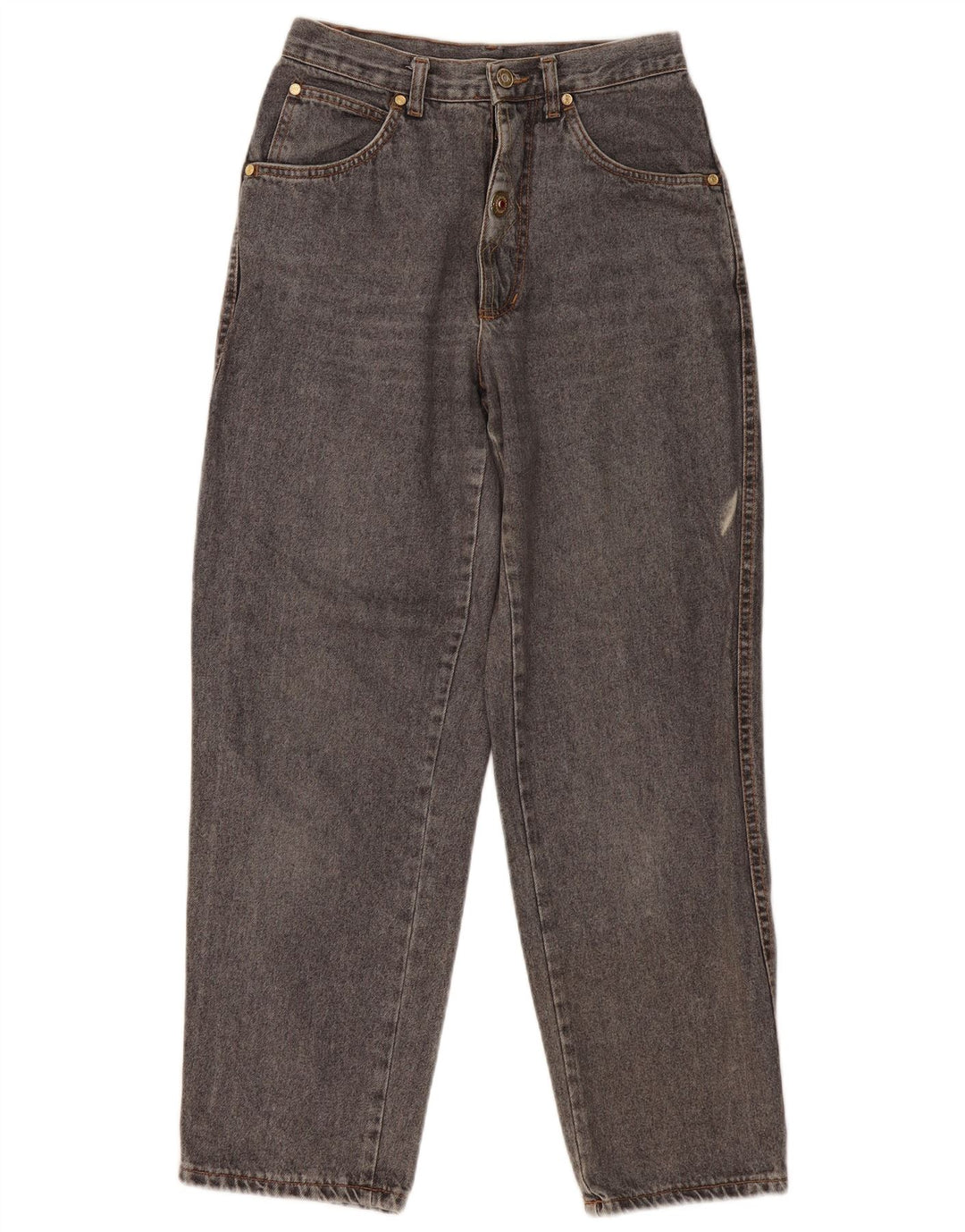 Vintage ženske sužene traperice visokog struka IT 46 Large W28 L29 Sivi pamuk