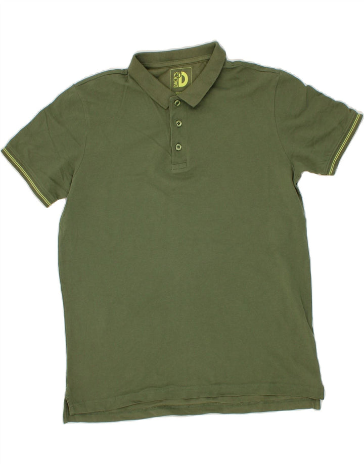 DACK'S Mens Polo Shirt XL Green Cotton Vintage Dack's and Second-Hand Dack's from Messina Hembry 