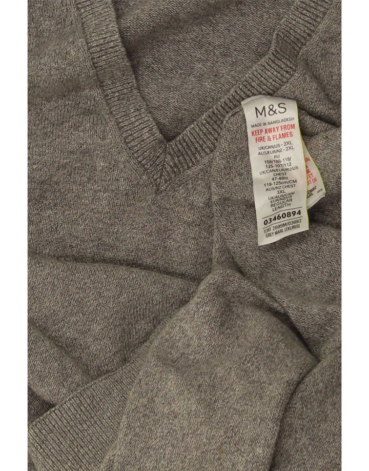 Marks & Spencer muški prsluk bez rukava 2XL sivi pamuk