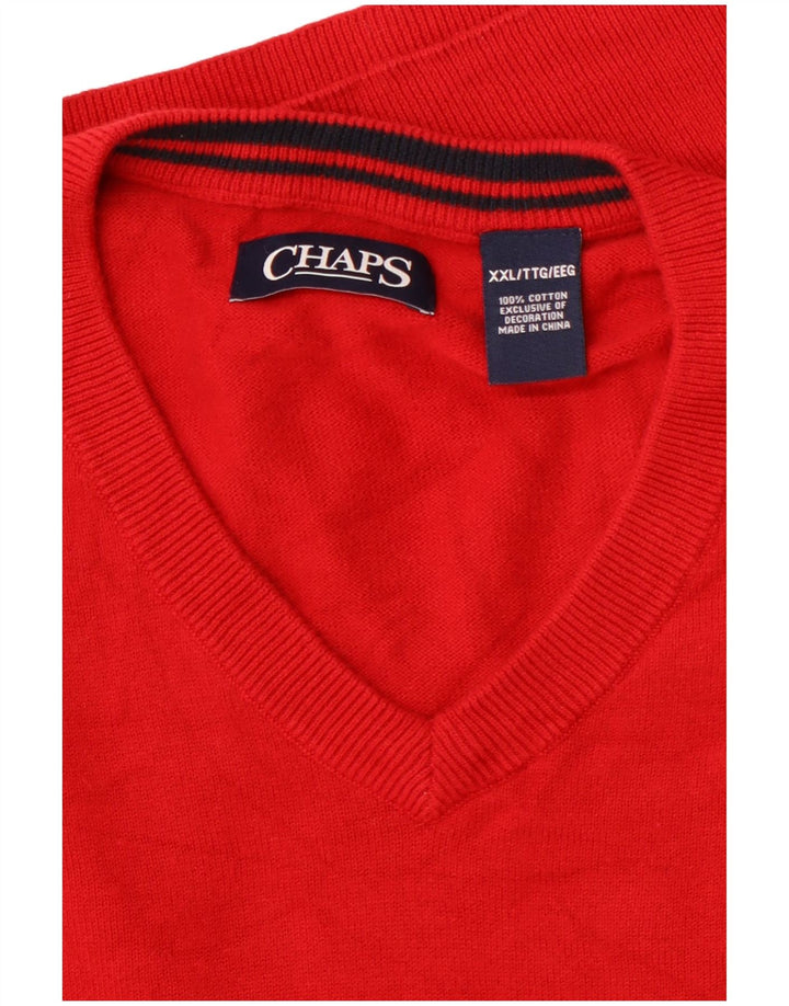 CHAPS Muška majica bez rukava 2XL, crveni pamuk