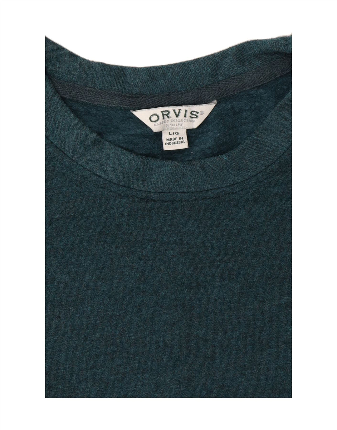 ORVIS Mens Sweatshirt Jumper Large Green Modal Vintage Orvis and Second-Hand Orvis from Messina Hembry 