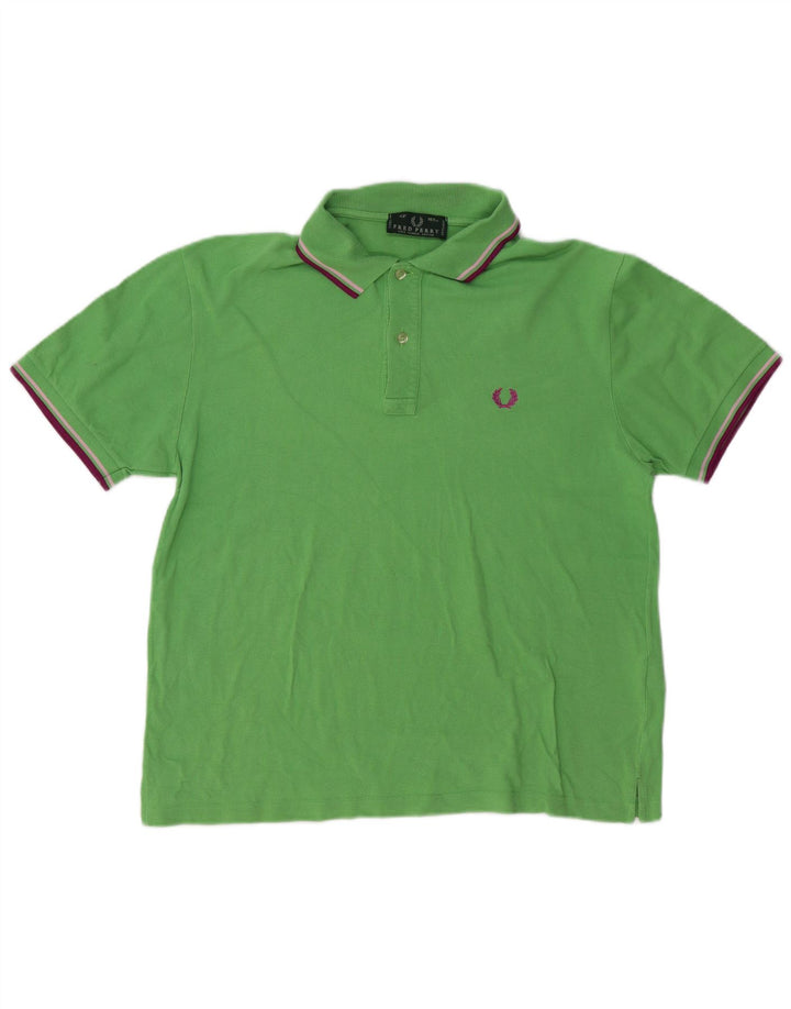FRED PERRY Muška polo majica srednje zelene pamučne boje