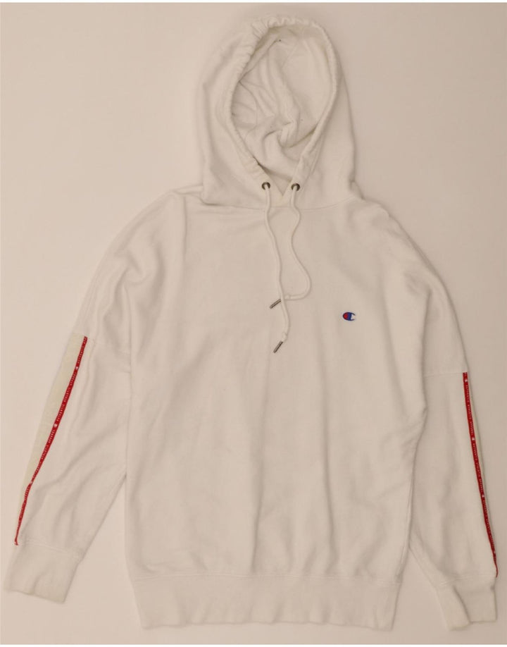 CHAMPION Mens Hoodie Jumper Small White Cotton Vintage Champion and Second-Hand Champion from Messina Hembry 