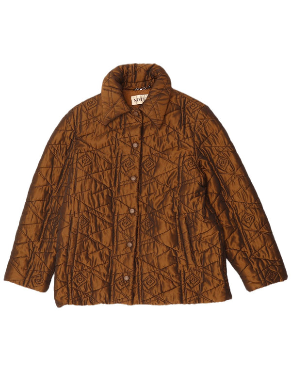 MARIELLA BURANI Ženska prošivena jakna Notizie UK 14 Velika smeđa