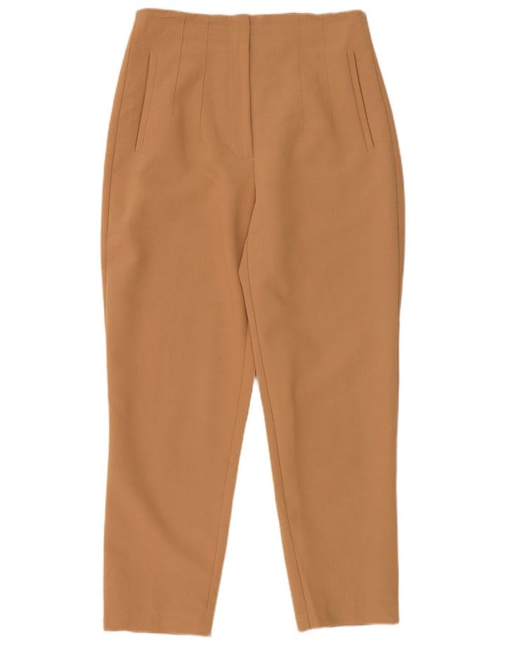 Zara ženske uske skraćene hlače srednje veličine W28 L26 bež poliester