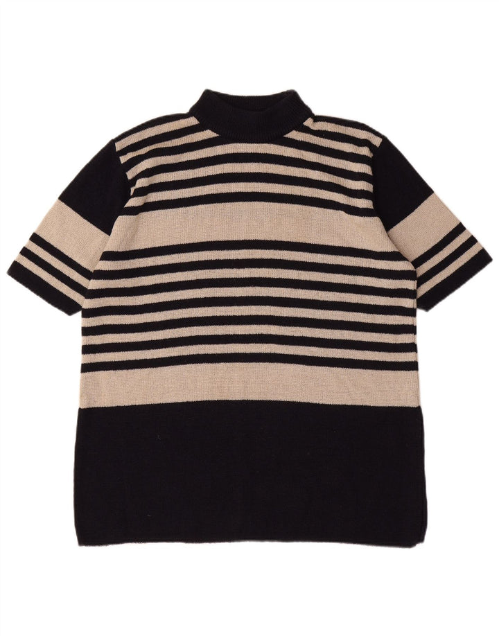 ST. BERNARD Ženski džemper s kornjačevim ovratnikom UK 14/16 Velike crne pruge