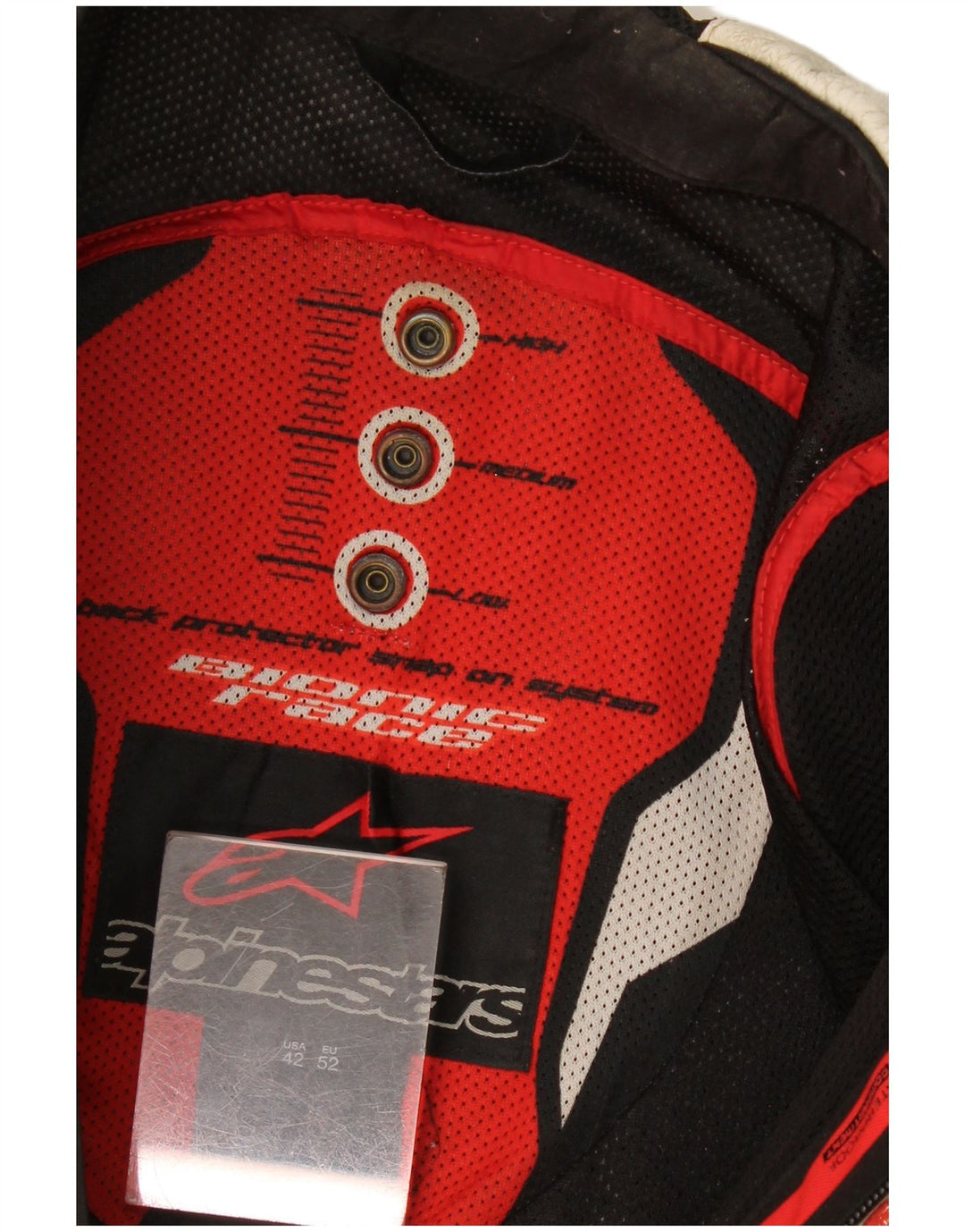 Alpinestars muška grafička trkačka jakna veličine 52, velika bijela boja