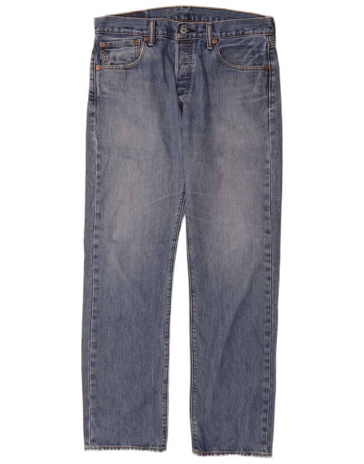 Levi's muške 501 ravne traperice W32 L32 plavi pamuk