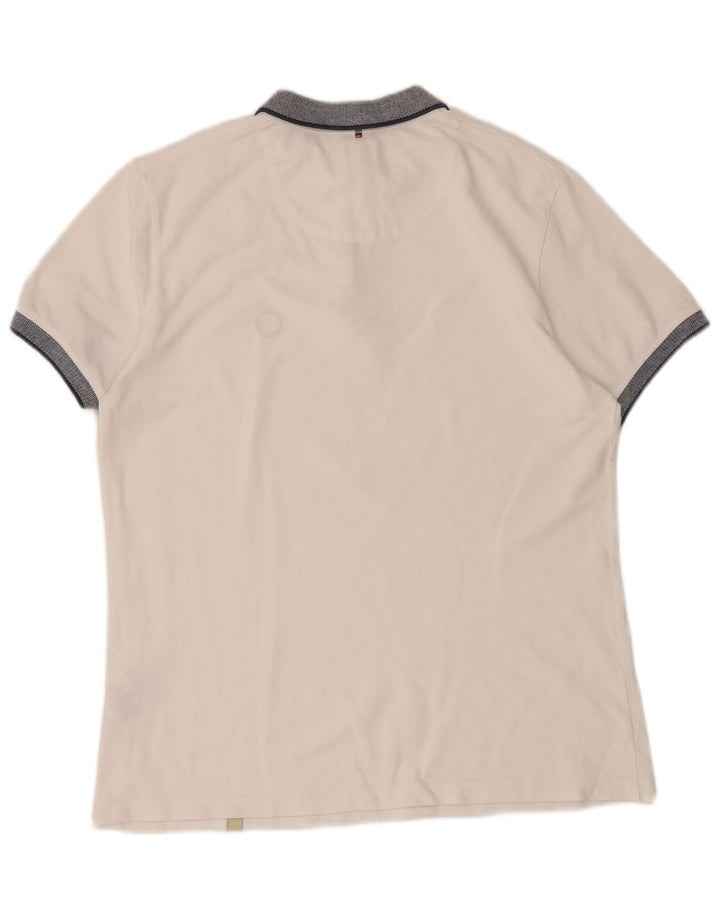 Pretty Green muška polo majica za ragbi Srednji bijeli pamuk