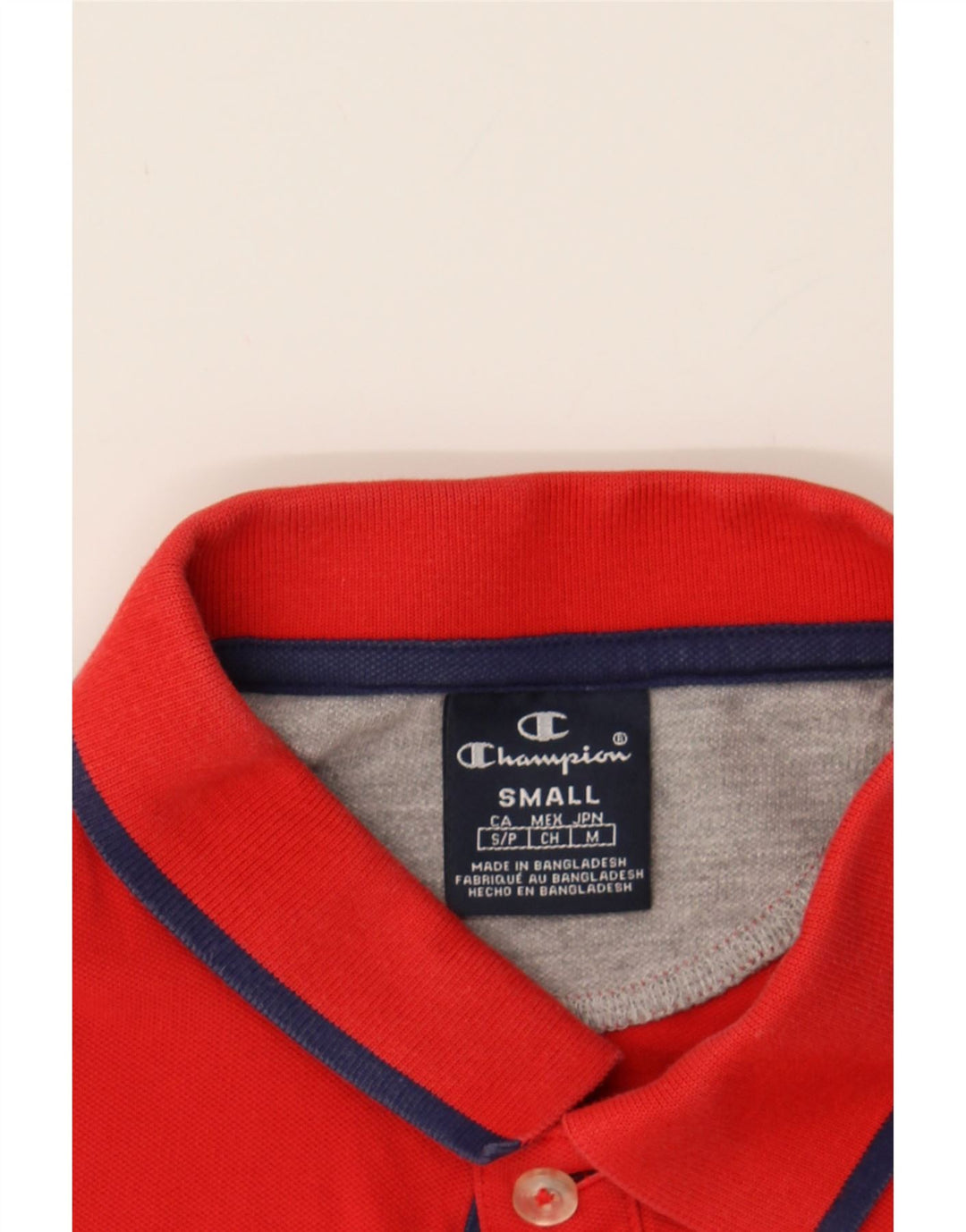 CHAMPION Mens Polo Shirt Small Red Cotton Vintage Champion and Second-Hand Champion from Messina Hembry 