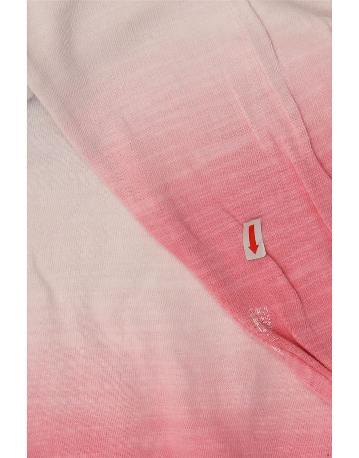 MARKS & SPENCER Womens Sweatshirt Jumper UK 16 Large Pink Colourblock Vintage Marks & Spencer and Second-Hand Marks & Spencer from Messina Hembry 