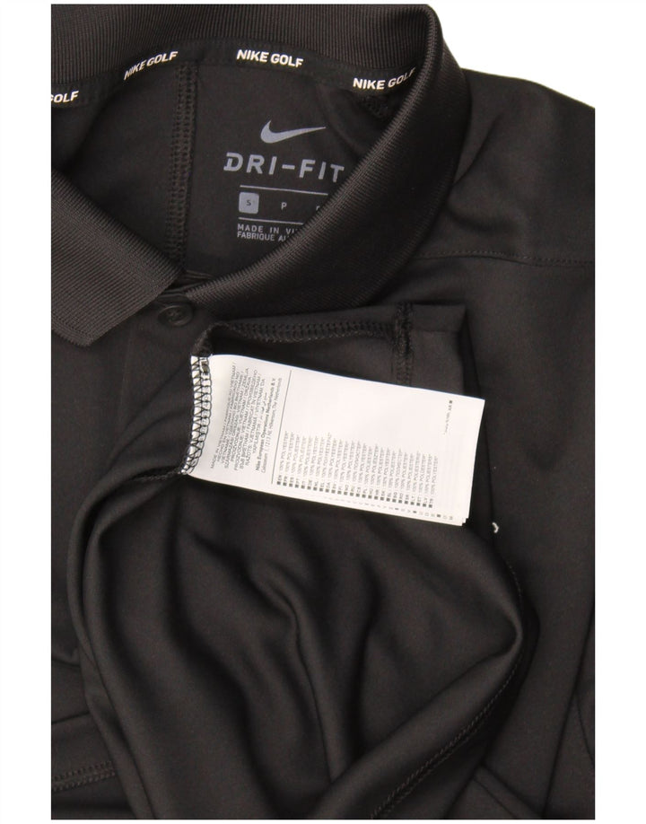 Nike muška mala crna polo majica Dri Fit Graphic od poliestera