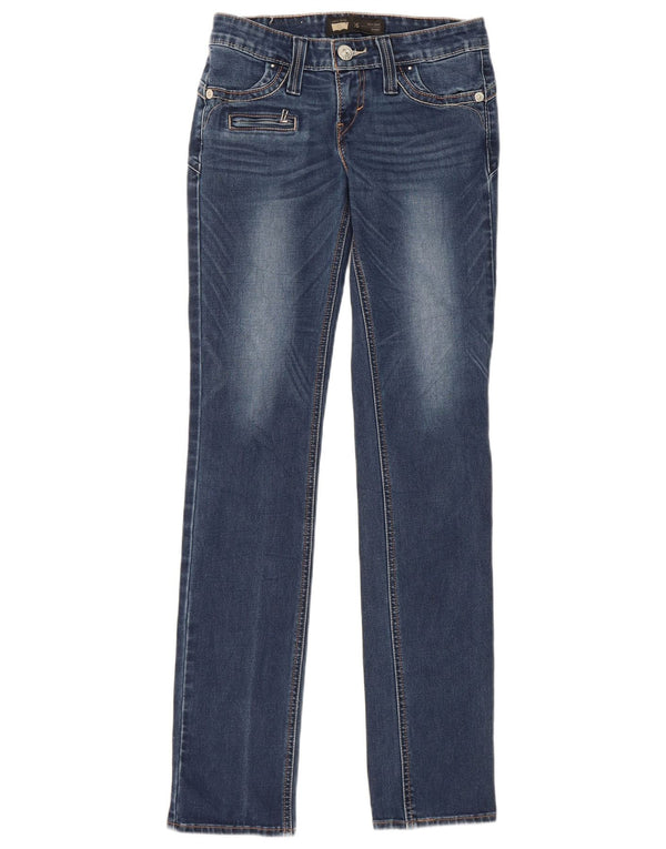 Levi's ženske demi curve ravne traperice W26 L32 plavi pamuk