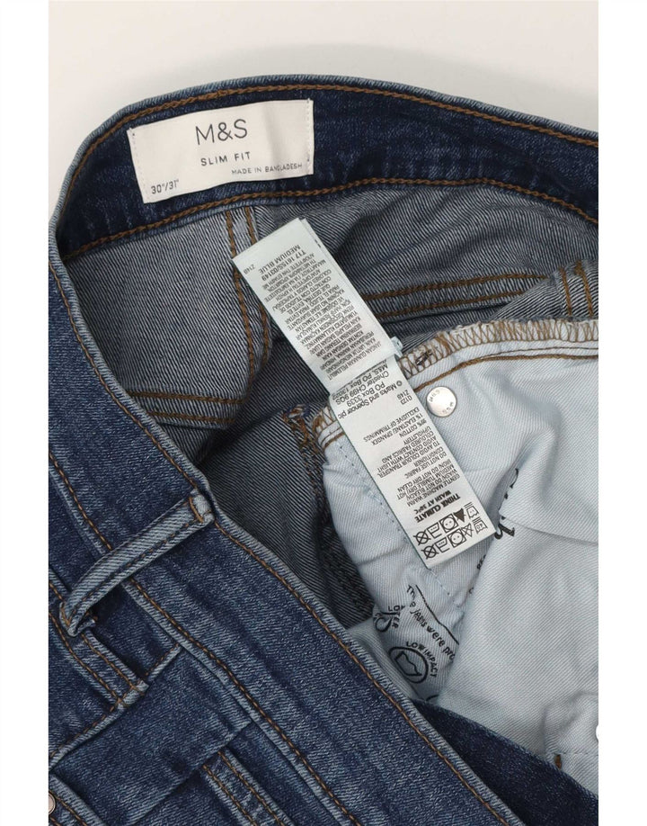 Marks & Spencer muške uske traperice W30 L31 plavi pamuk