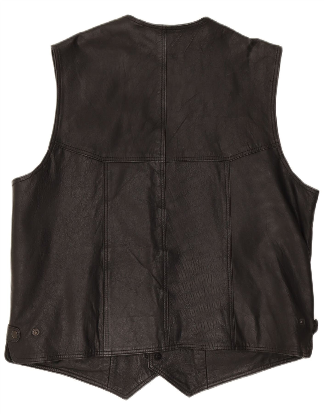 VINTAGE muški kožni prsluk 3XL crna koža